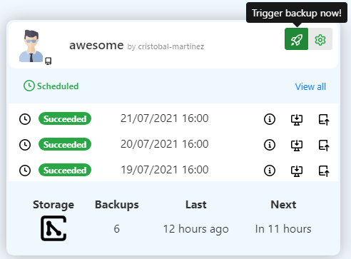 trigger GitHub repository backup manually